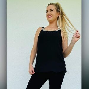 ⭐️ Racer Back Beaded Front Tank Top Size Small